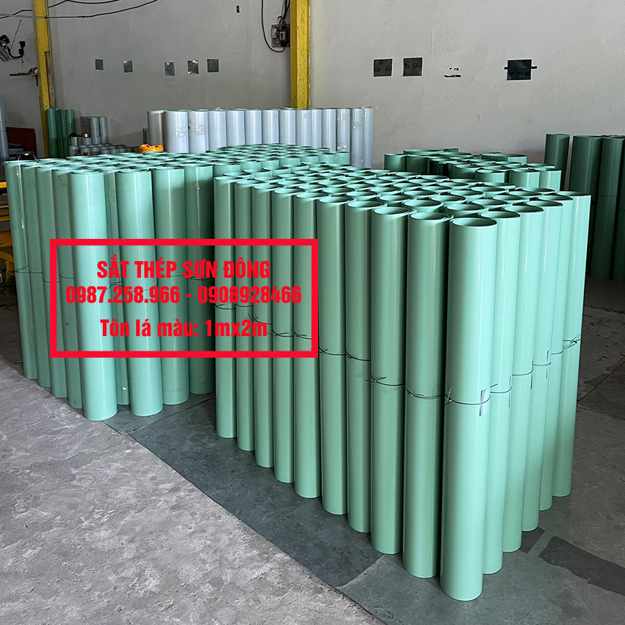 Tôn lá màu 1000 khổ 1mx2m